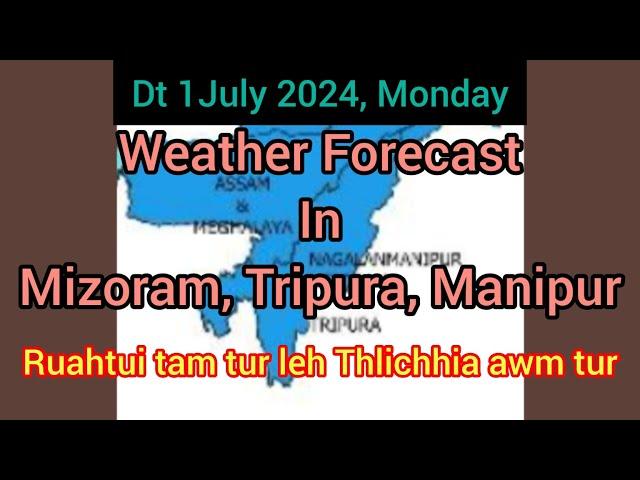 Dt 1July 2024, Thawhtan a, Mizoram chhung leh hmun dangte khawchin tlangpui tur thlirlâwkna.