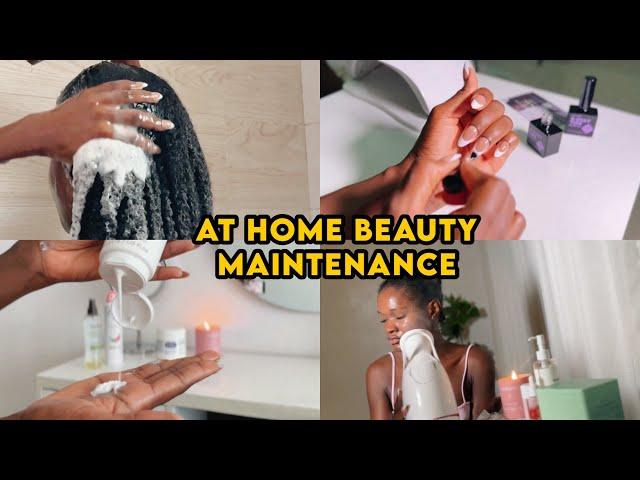 My At Home self-care Beauty Maintenance Routine |Haircare, shower routine, nails & skincare routine