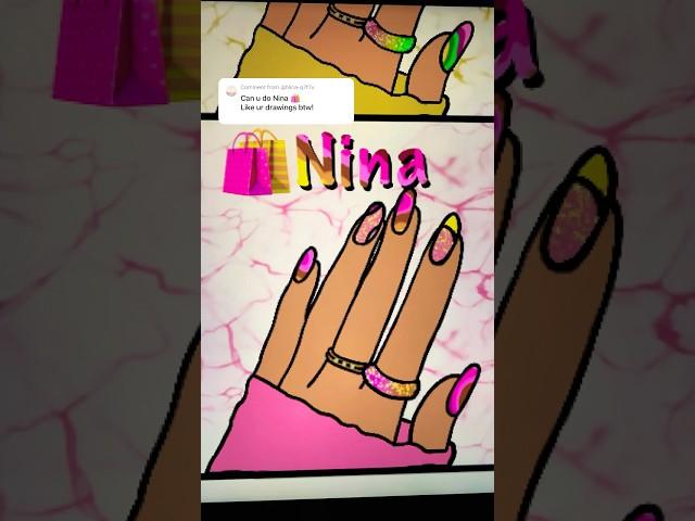 nail series | nina️| #shorts #procreate #digitalart #shortsviral #satisfying #art #series
