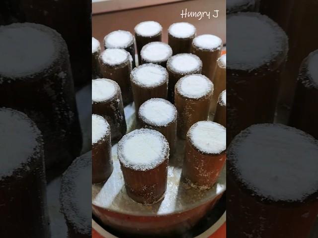 Indonesian Bamboo Steamed Rice Cake | Indonesian Street Food #HungryJ
