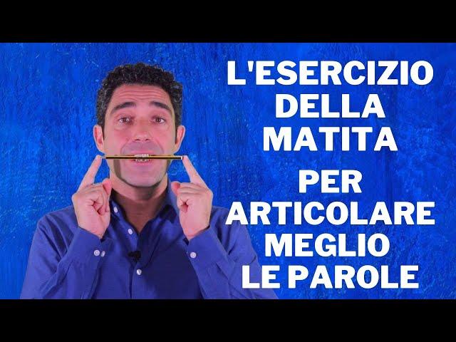 Corso di Dizione e Public Speaking: Esercizio della Matita tra i denti per parlare bene in pubblico