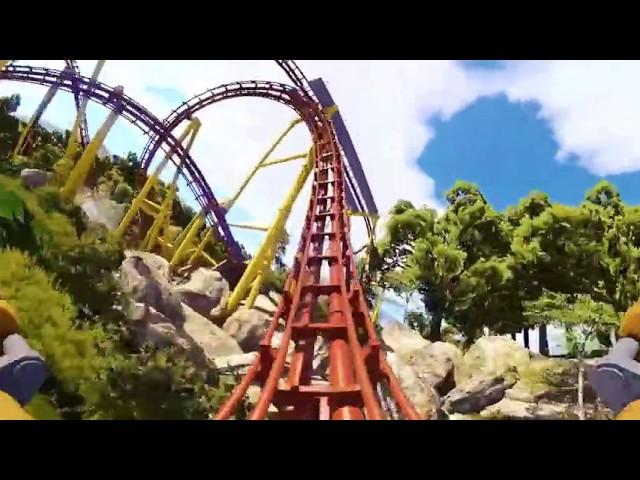 Американские горки в формате VR - 360 4k (Roller coaster HD VIDEO VR-BOX PSVR)