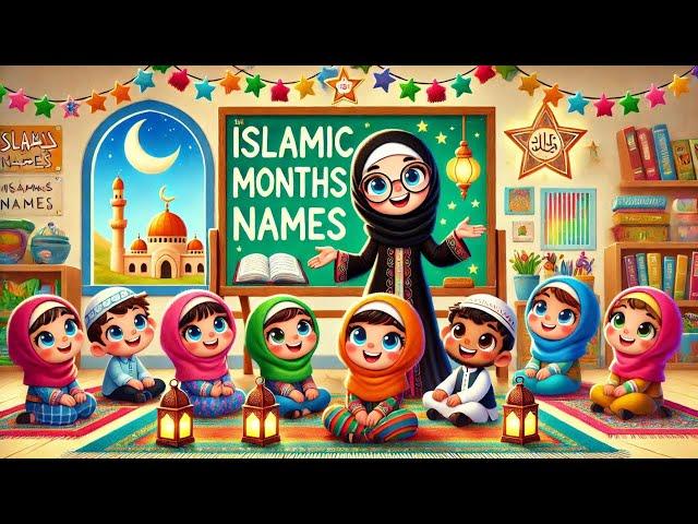 Islamic months Names| Islamic months Songs | 12 Months of the year |  Kidzvidz Learning