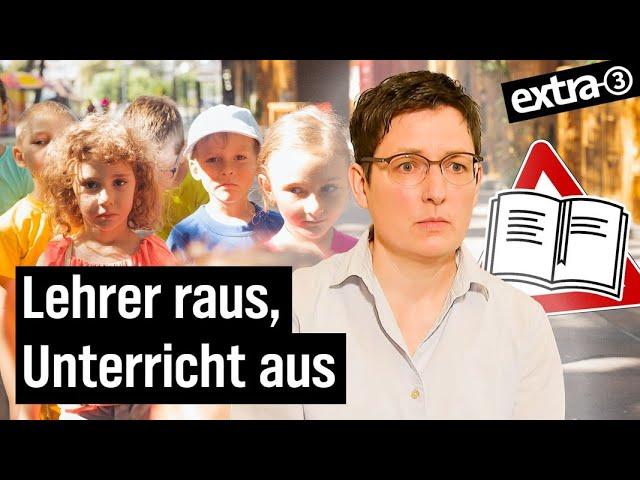 Realer Irrsinn: Kündigung trotz Lehrermangel in Gütersloh | extra 3 | NDR