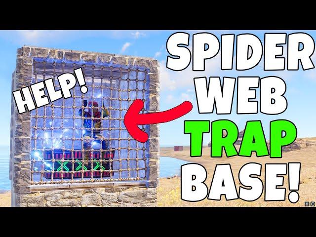 RUST | Trapping Greedy Players in a SPIDER WEB Trap Base!