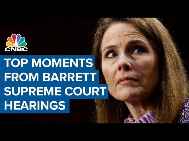 Watch the top moments from Amy Coney Barrett's Supreme Court confirmation hearings