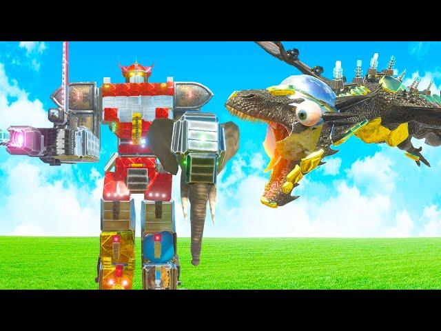 We Built Dumb Dragons to fight Megazord in Animal Revolt Battle Simulator Multiplayer!