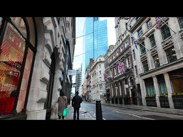 [4K] City of London Skyscrapers Walking Tour