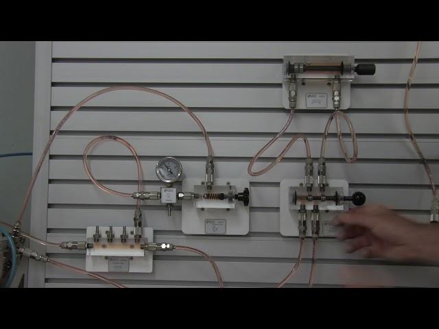 Understanding a Basic Hydraulic System with Transparent Componenets