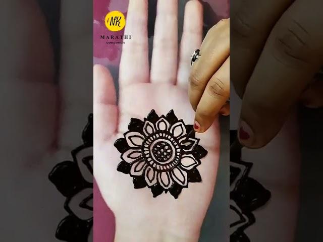 #Shots New Goltikki Flower Mehndi Design | Easy stylish mehndi design | #nkmarathi #mehndidesign