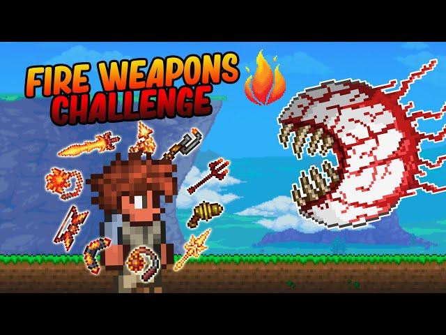 Can You Beat Terraria MASTER MODE Using Fire Weapons Only?