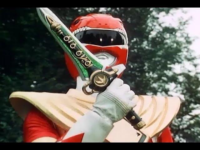 Mighty Morphin - Armored Red Ranger Battle | Birds of a Feather | Power Rangers Official