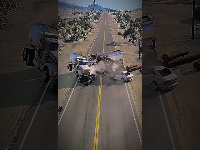 Simulation car crash video #shortsfeed #crashdrive #realisticcrashes