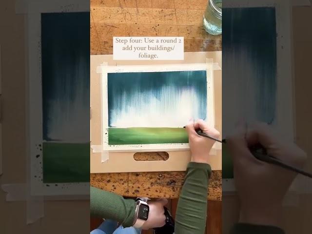 Easy watercolor painting | Learn how to paint an epic watercolor landscape