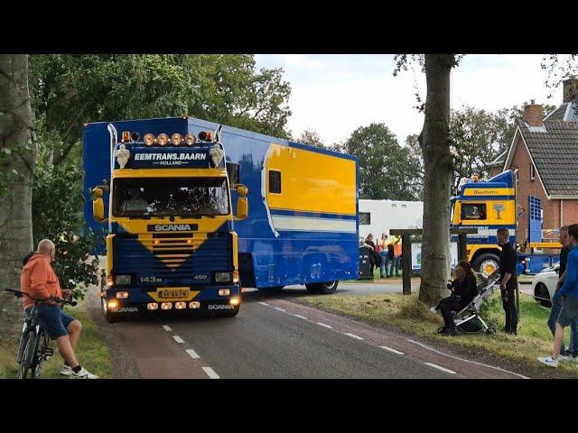 Retro Truckshow Opende 2024  UITTOCHT openpipes v8 sound THE NETHERLANDS