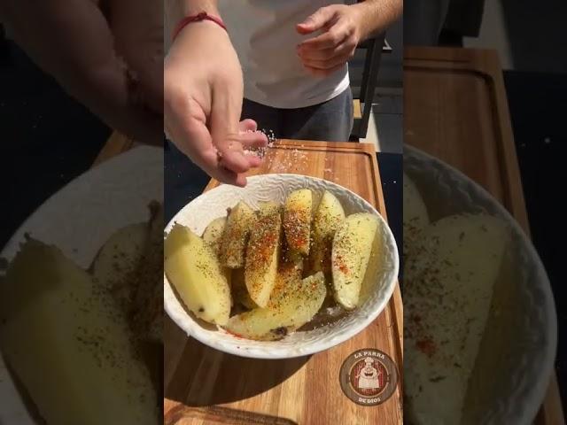 Tapita de asado con papas rústicas doble cocción