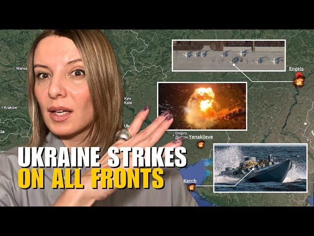 RUSSIA ATTACKED ON ALL FRONTS: CRIMEA, KERCH, ENGELS, YENAKIIEVE Vlog 889: War in Ukraine