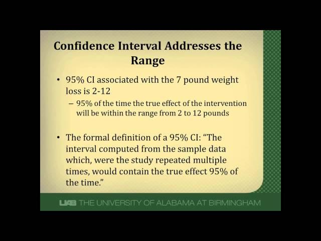 Statistics Corner: Confidence Intervals