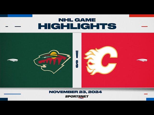 NHL Highlights | Wild vs. Flames - November 23, 2024