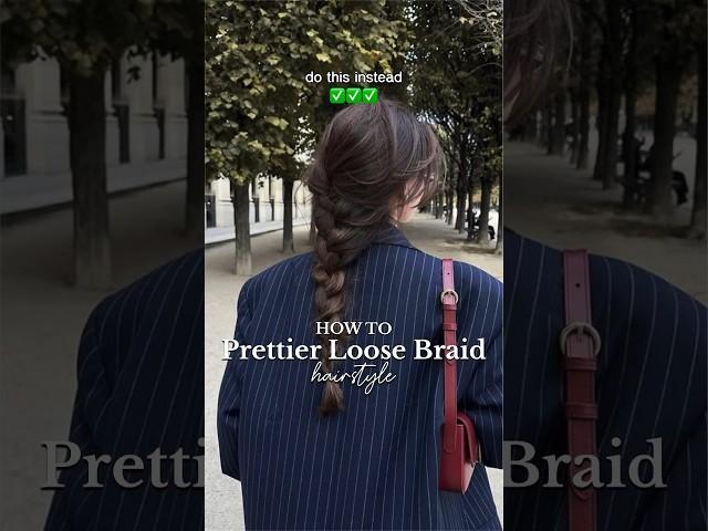 How to get Prettier Loose Braid hairstyle  #braid #hairtutorial #short
