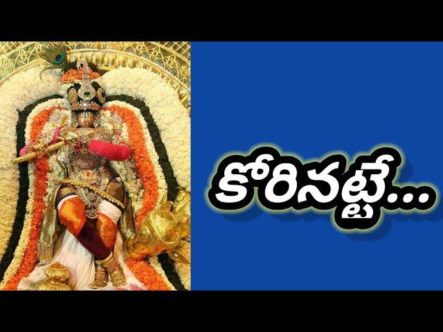 కోరినట్టేఆయ.. అన్నమయ్య కొత్త సంకీర్తన