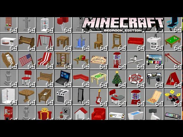 FURNICRAFT How To Get Furniture In MINECRAFT PE 1.16.1+ (Best MCPE Furniture Mod)