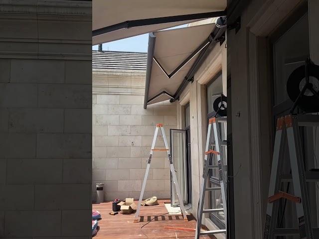 Retractable awning for outdoor balcony, exquisite and beautiful #shade #design #patio #awning