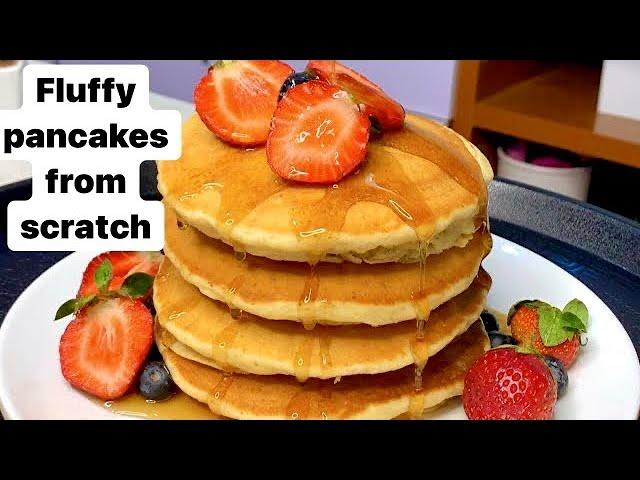 How to Make Fluffy Pancakes from Scratch for beginners | Christmas recipes | Breakfast recipes