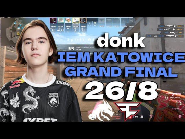 CS2 POV Spirit donk (26/8) vs FaZe (Overpass) IEM Katowice 2024 Grand final