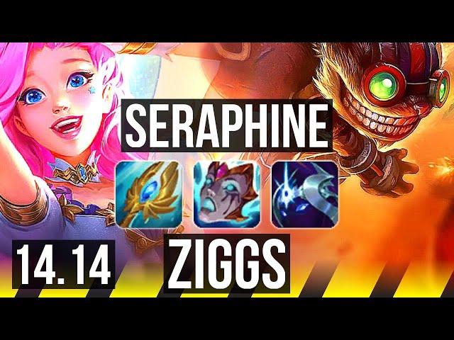 SERAPHINE & Leona vs ZIGGS & Bard (ADC) | Rank 3 Seraphine, 8/2/11 | BR Challenger | 14.14
