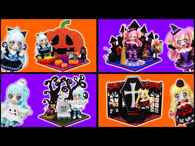 プリキュア×ハロウィン仮装️わんだふるぷりきゅあ！のキュアニャミー、キュアリリアン、キュアワンダフル、キュアフレンディ⭐️100均ドールをリメイクDIY100円ショップ材料で手作り工作声真似