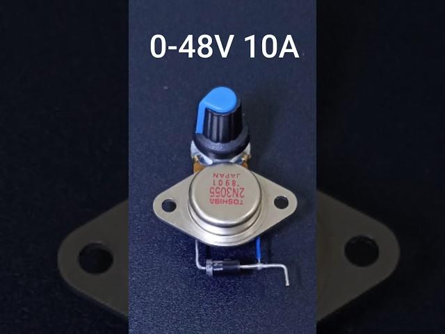 Adjustable Voltage Regulator Using 2N3055 | 0-48V 15A