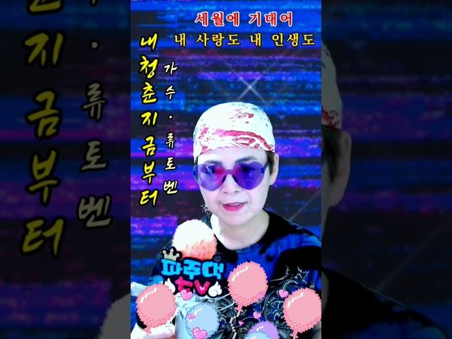 #내청춘지금부터  #원곡 #류토벤  #커버 파주댁  #신곡 #트로트 #전화노래방
