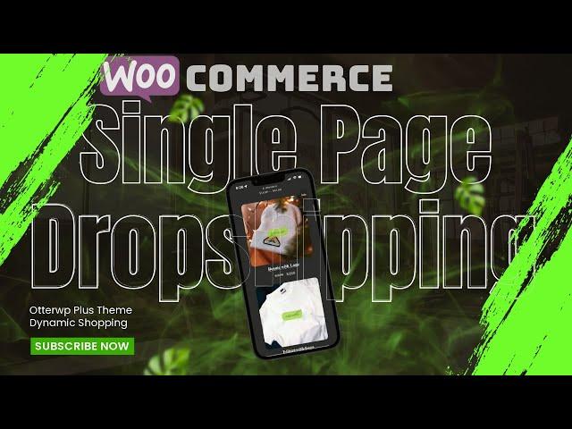 Single Page Woocommerce Dropshipping Store