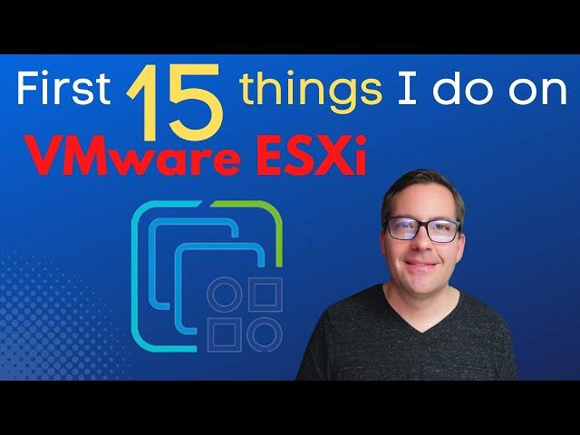 Before I do anything with VMware ESXi I do this first