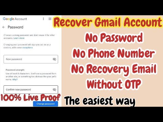 How To Recover Gmail Account Without Phone Number WithOut verification Trick | The easiest way