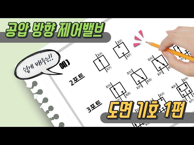 공압 방향제어밸브의 도면 기호 쉽게 배우기 1편 (애니메이션)