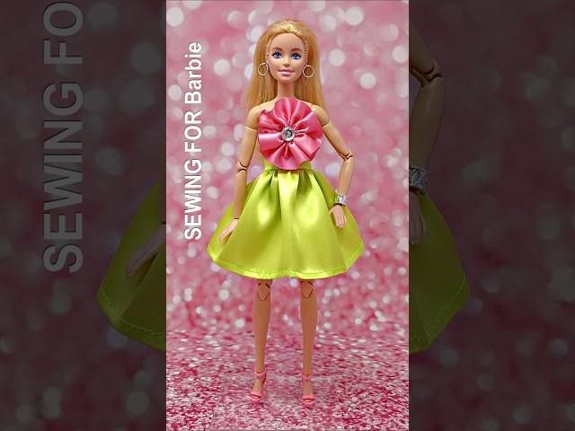 Flower Power Dress to sew for Barbie #barbie #barbieclothes #sewingforbarbie #fashiondoll