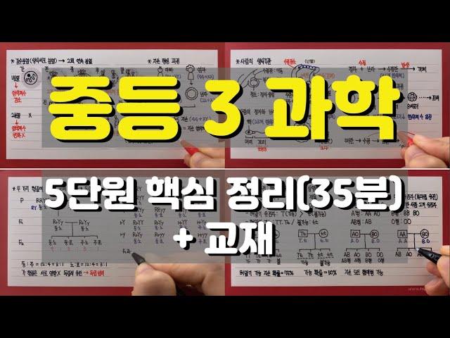 [중3 과학] 5단원(생식과 유전) 핵심 정리(35분) + 교재