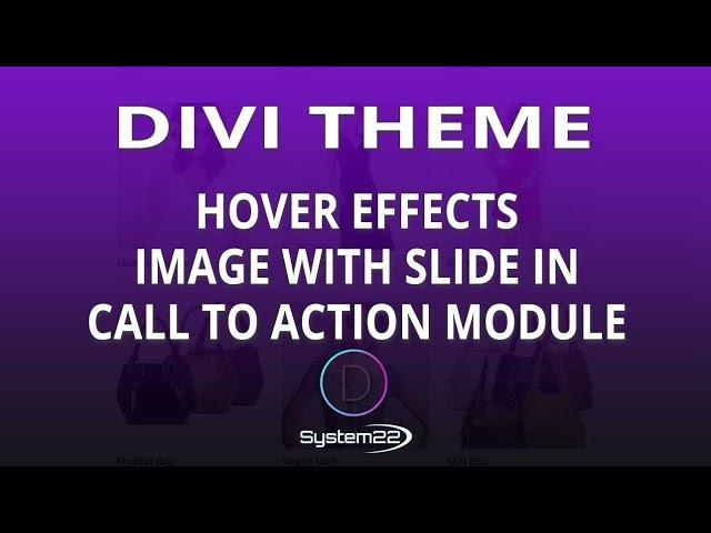 Divi Theme Hover Effects Image With Slide In Call To Action Module 