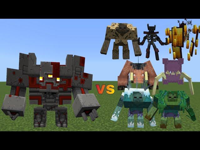 Redstone Monstrosity (Goety) vs New Mutant More Bosses | Minecraft Java | Mob Battle