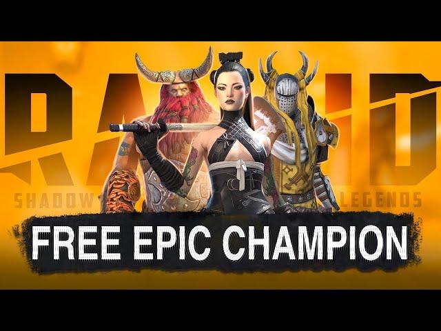  How to get Raid Shadow Legends FREE Epic Champion with Link and PROMO CODE 