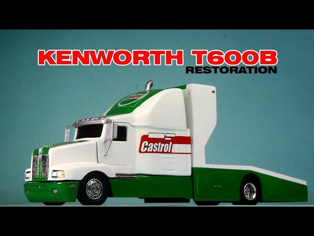 ABANDONED KENWORTH T600B RESTORATION - SPRINTCAR TEAM TRANSPORT - ERTL DIECAST 1/64