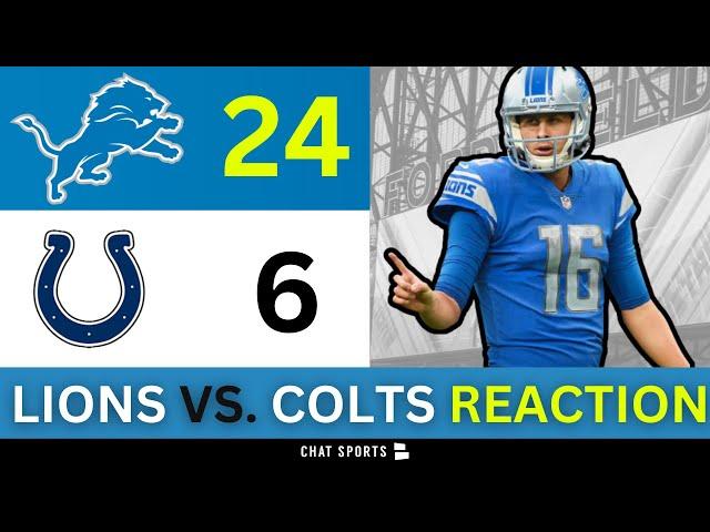 Lions Rumors & News After 24-6 Win vs. Colts | Jared Goff, Jameson Williams & Dan Campbell