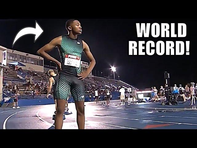 UNBELIEVABLE! Quincy Wilson SHATTERS WORLD Youth Record IN 400 Meters || 2024 Holloway Pro Classic