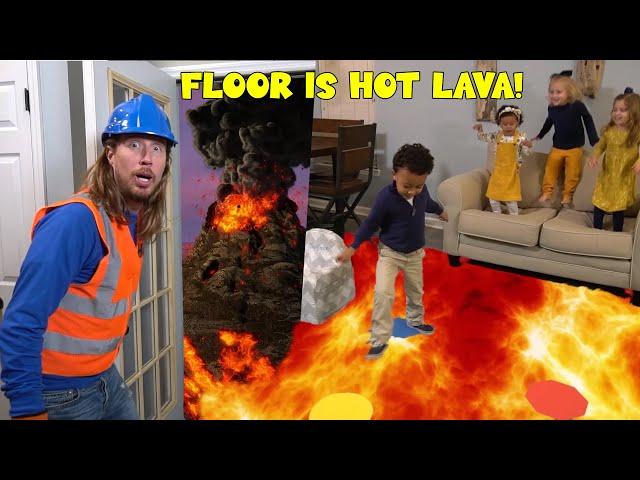 Handyman Hal Floor is Hot Lava | Learn Colors and Shapes