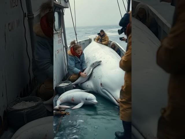 A touching story about a sailor rescuing a mother whale that gave birth on the deck of a ship