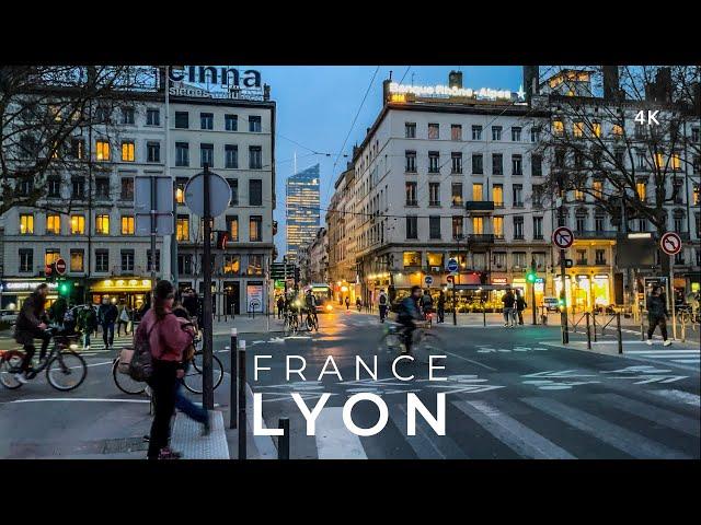 Lyon, One of the best cities in France  Walking Tour - 4K HDR