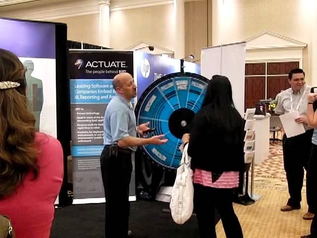 Exhibitor booth game wheel at the TDWI Las Vegas 2012 World Conference