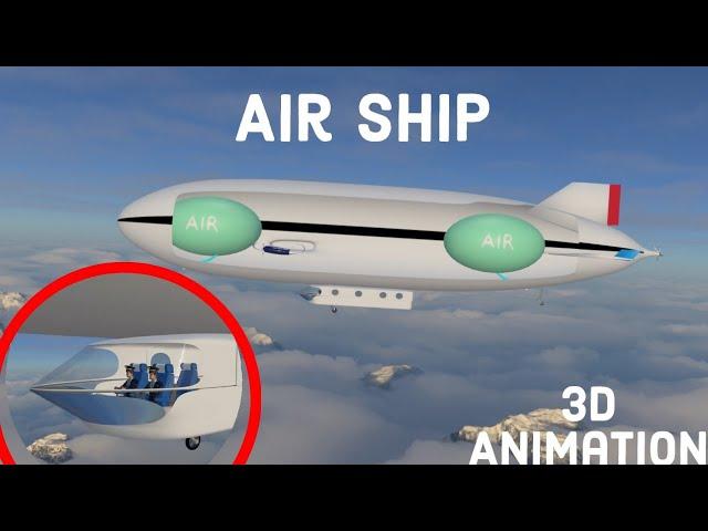 How an Air-ship or Blimps work?.|zeppelin, blimps, airship |3d animation | leran from the base